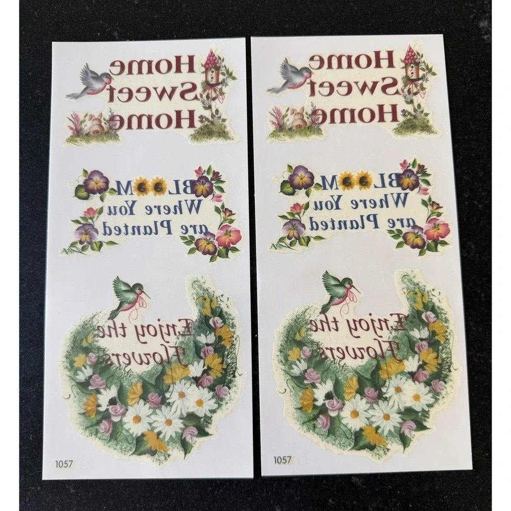 Plaid FolkArt Rub‎ On Transfers 2001 Farmhouse Floral Sunflower Lot